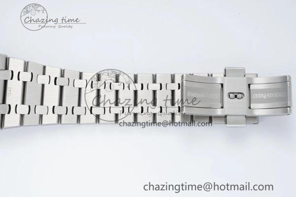 Royal Oak 41mm 15500 SS IPF 1:1 Best Edition Gray Textured Dial on SS Bracelet SA4302 Super Clone