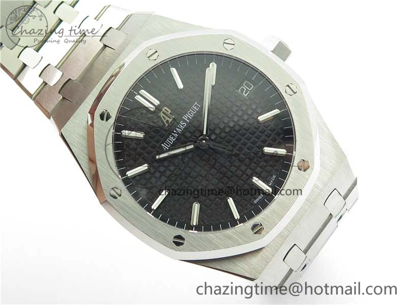 Royal Oak 41mm 15500 SS OMF Best Edition Black Textured Dial on SS Bracelet A4302