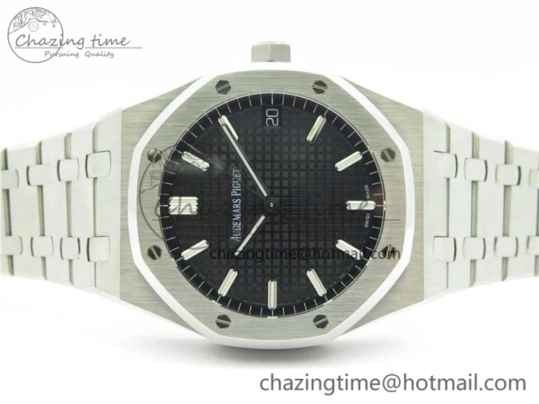 Royal Oak 41mm 15500 SS OMF Best Edition Black Textured Dial on SS Bracelet A4302