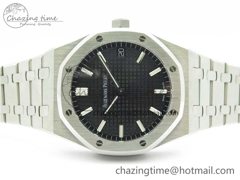 Royal Oak 41mm 15500 SS OMF Best Edition Black Textured Dial on SS Bracelet A4302