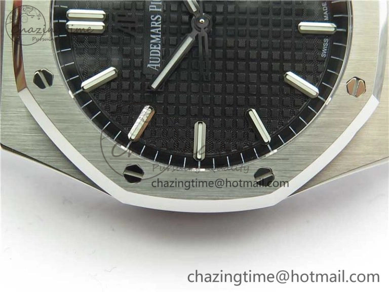 Royal Oak 41mm 15500 SS OMF Best Edition Black Textured Dial on SS Bracelet A4302