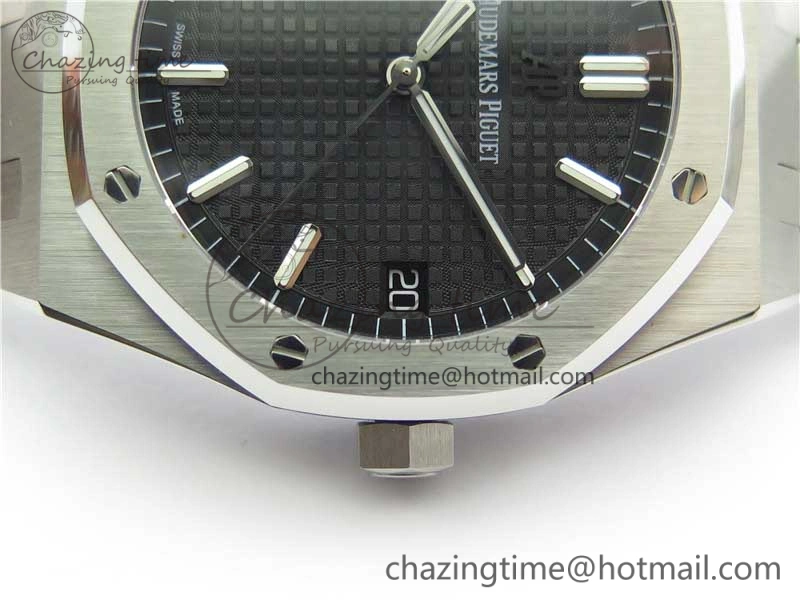 Royal Oak 41mm 15500 SS OMF Best Edition Black Textured Dial on SS Bracelet A4302