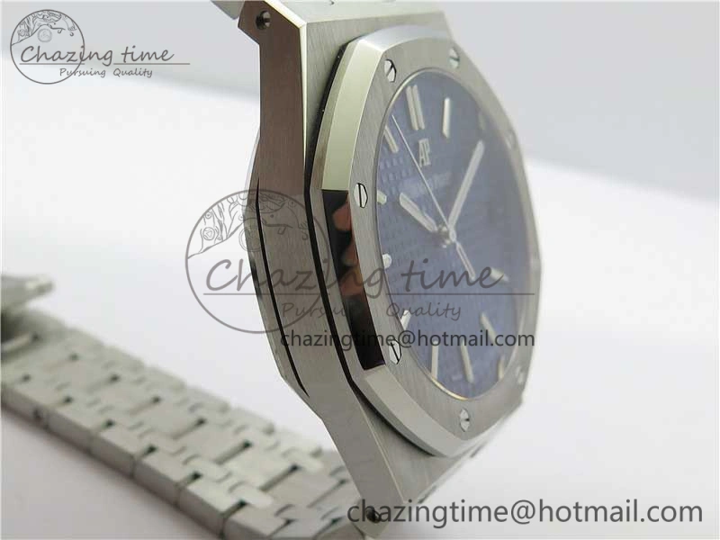 Royal Oak 41mm 15500 SS OMF Best Edition Blue Textured Dial on SS Bracelet A4302