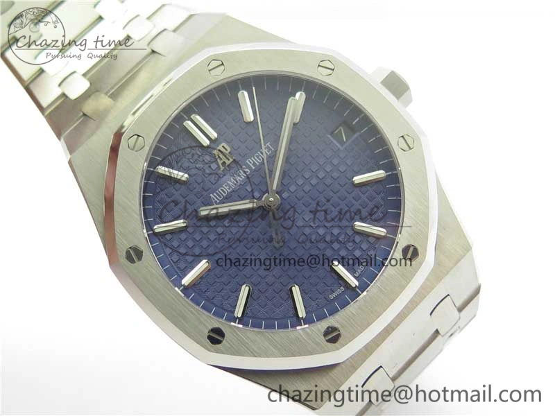 Royal Oak 41mm 15500 SS OMF Best Edition Blue Textured Dial on SS Bracelet A4302