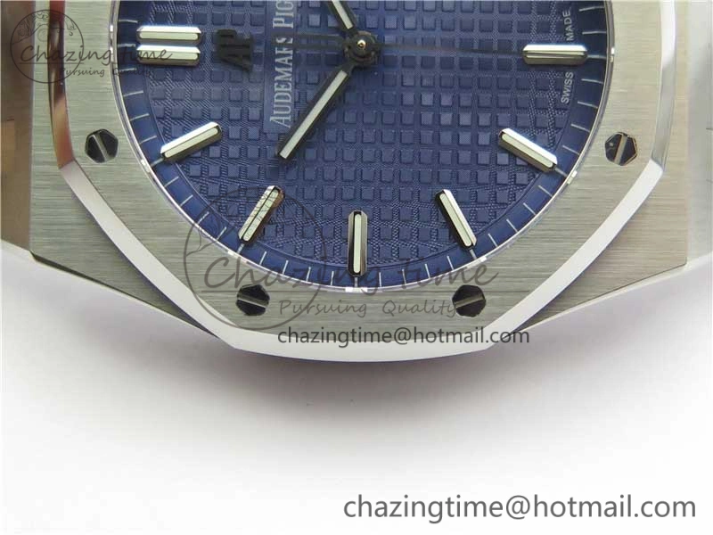 Royal Oak 41mm 15500 SS OMF Best Edition Blue Textured Dial on SS Bracelet A4302