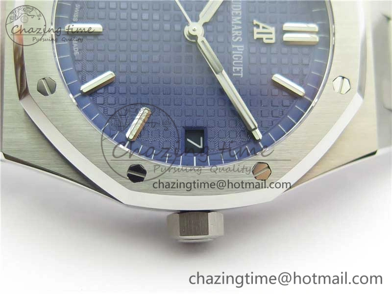 Royal Oak 41mm 15500 SS OMF Best Edition Blue Textured Dial on SS Bracelet A4302