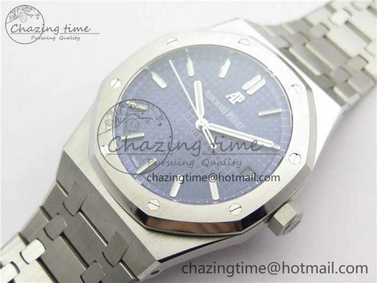 Royal Oak 41mm 15500 SS OMF Best Edition Blue Textured Dial on SS Bracelet A4302