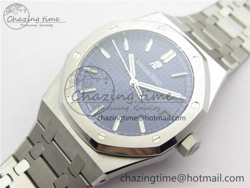 Royal Oak 41mm 15500 SS OMF Best Edition Blue Textured Dial on SS Bracelet A4302