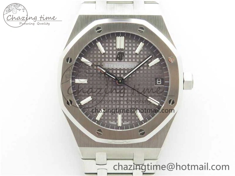 Royal Oak 41mm 15500 SS OMF Best Edition Gray Textured Dial on SS Bracelet A4302