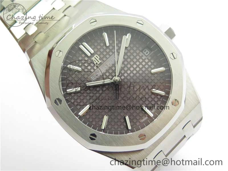 Royal Oak 41mm 15500 SS OMF Best Edition Gray Textured Dial on SS Bracelet A4302
