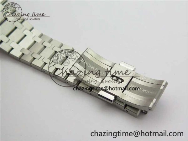 Royal Oak 41mm 15500 SS OMF Best Edition White Textured Dial on SS Bracelet A4302