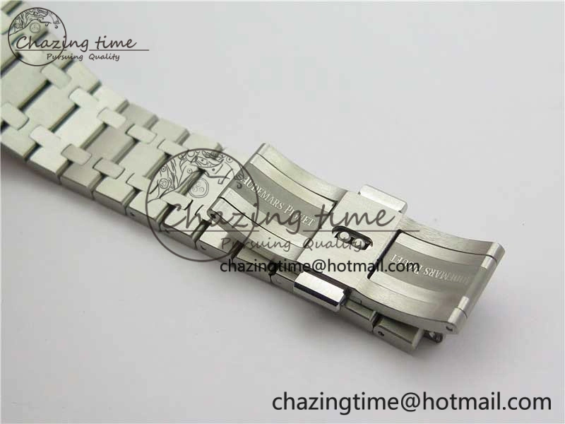 Royal Oak 41mm 15500 SS OMF Best Edition White Textured Dial on SS Bracelet A4302
