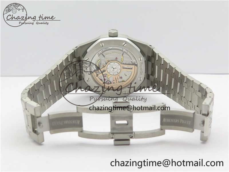 Royal Oak 41mm 15500 SS OMF Best Edition White Textured Dial on SS Bracelet A4302