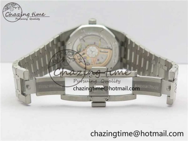 Royal Oak 41mm 15500 SS OMF Best Edition White Textured Dial on SS Bracelet A4302