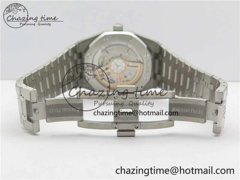 Royal Oak 41mm 15500 SS OMF Best Edition White Textured Dial on SS Bracelet A4302