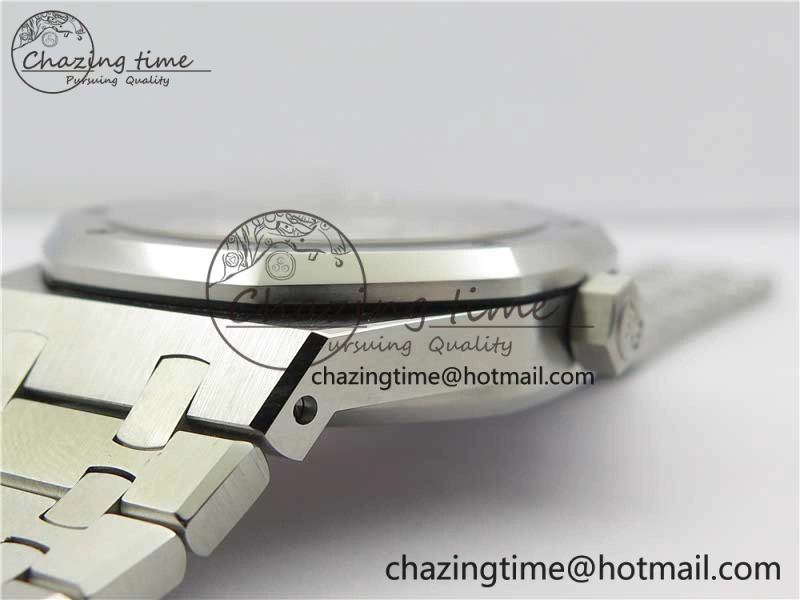 Royal Oak 41mm 15500 SS OMF Best Edition White Textured Dial on SS Bracelet A4302