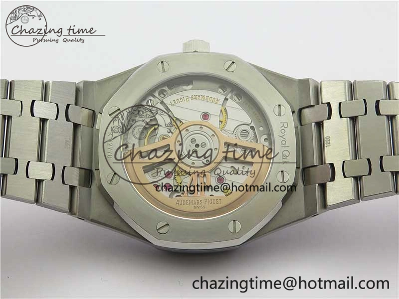 Royal Oak 41mm 15500 SS OMF Best Edition White Textured Dial on SS Bracelet A4302