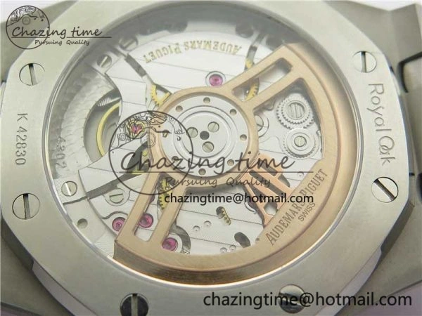 Royal Oak 41mm 15500 SS OMF Best Edition White Textured Dial on SS Bracelet A4302