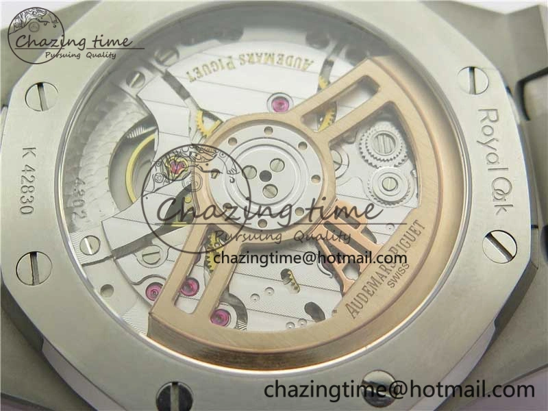 Royal Oak 41mm 15500 SS OMF Best Edition White Textured Dial on SS Bracelet A4302