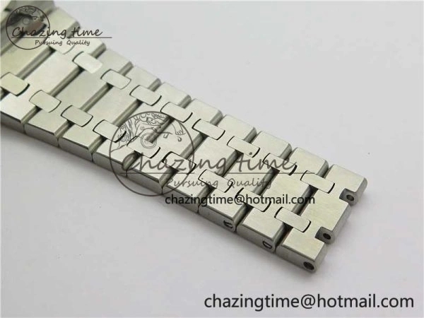 Royal Oak 41mm 15500 SS OMF Best Edition White Textured Dial on SS Bracelet A4302