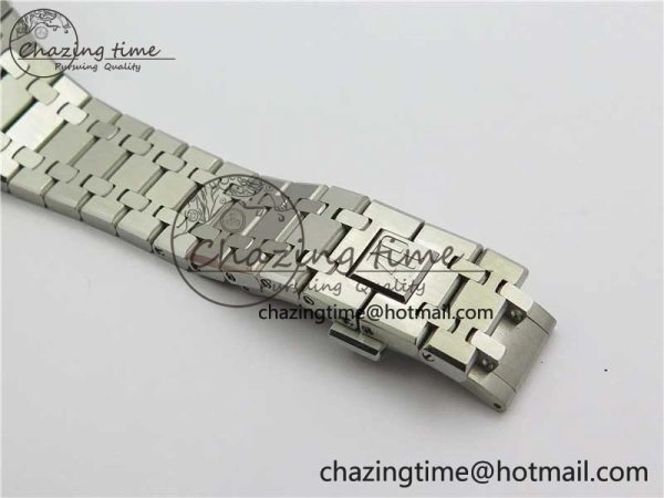 Royal Oak 41mm 15500 SS OMF Best Edition White Textured Dial on SS Bracelet A4302