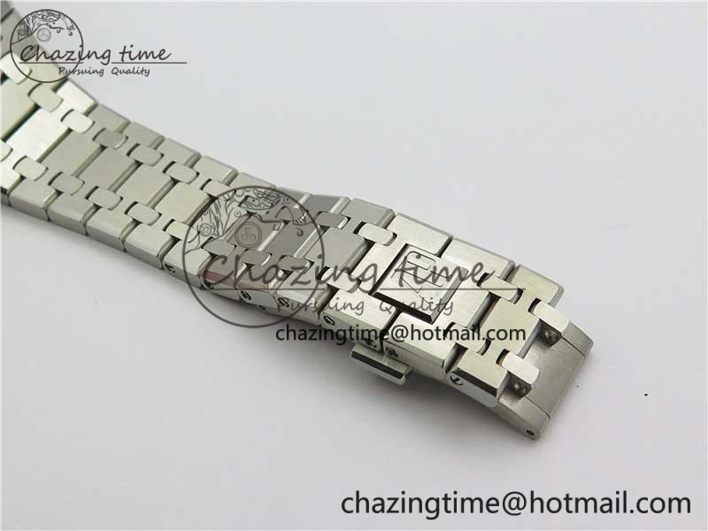 Royal Oak 41mm 15500 SS OMF Best Edition White Textured Dial on SS Bracelet A4302