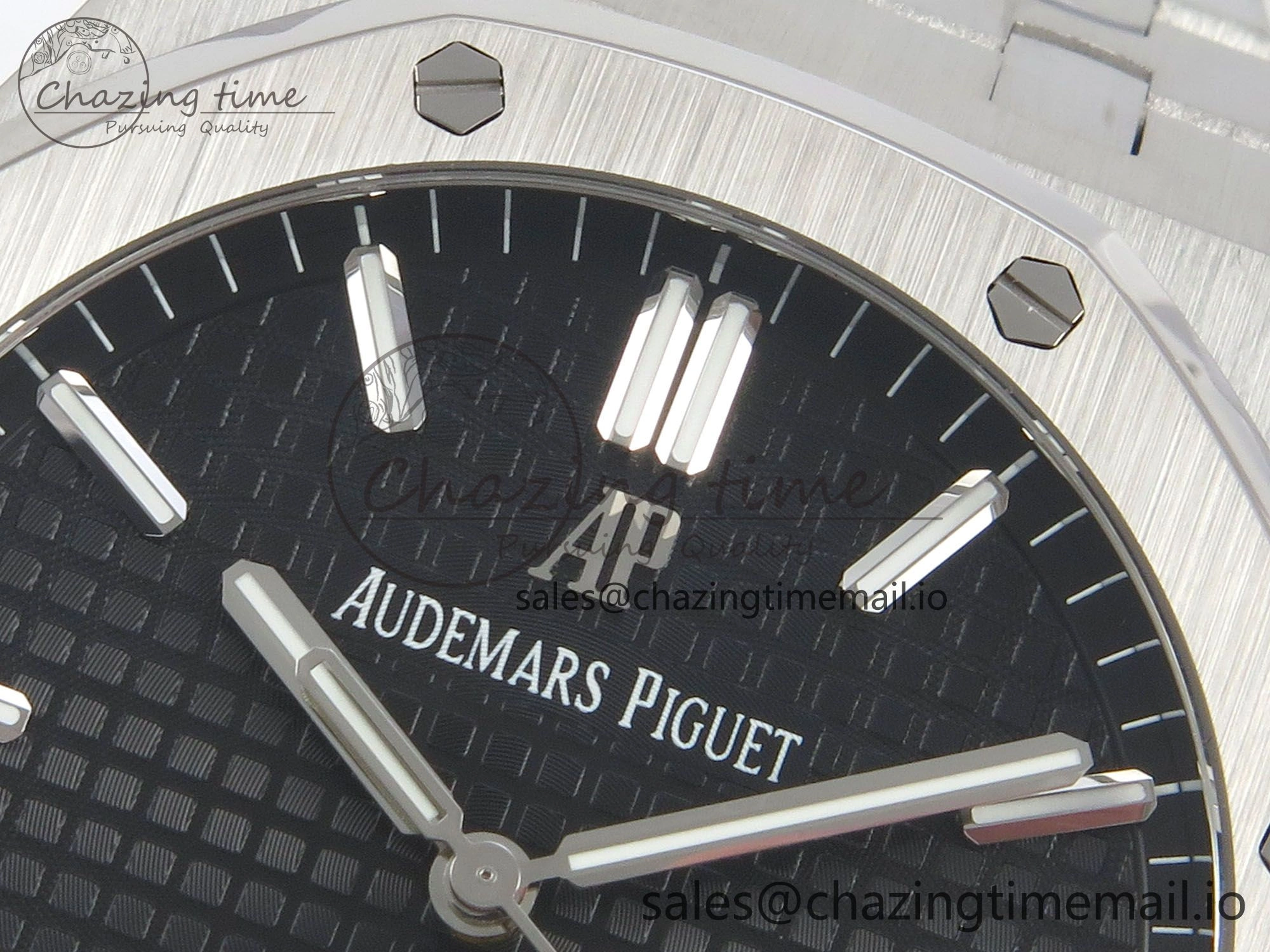 Royal Oak 41mm 15500 SS RSF 1:1 Best Edition Black Dial on SS Bracelet SA4302 Super Clone