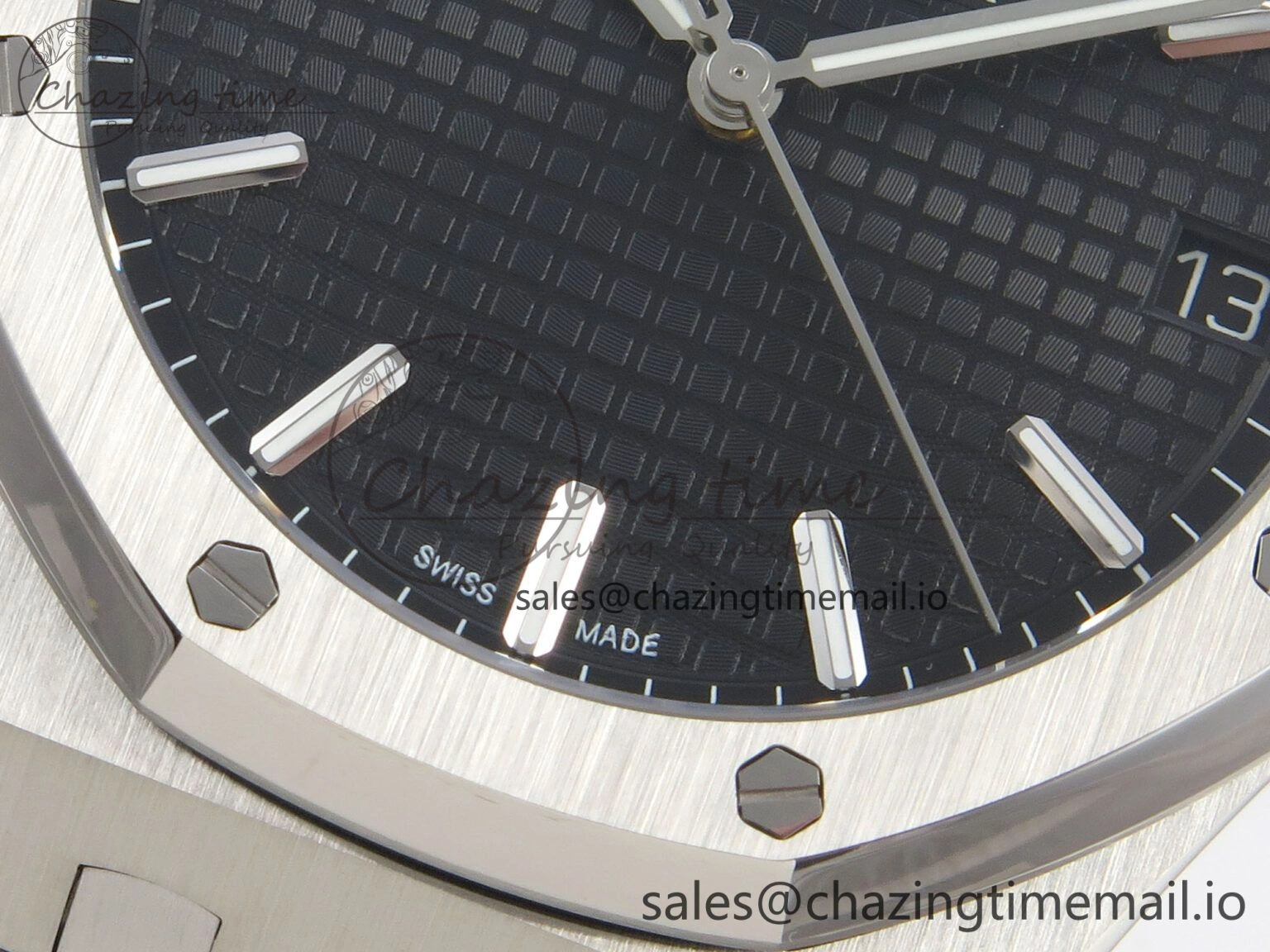 Royal Oak 41mm 15500 SS RSF 1:1 Best Edition Black Dial on SS Bracelet SA4302 Super Clone