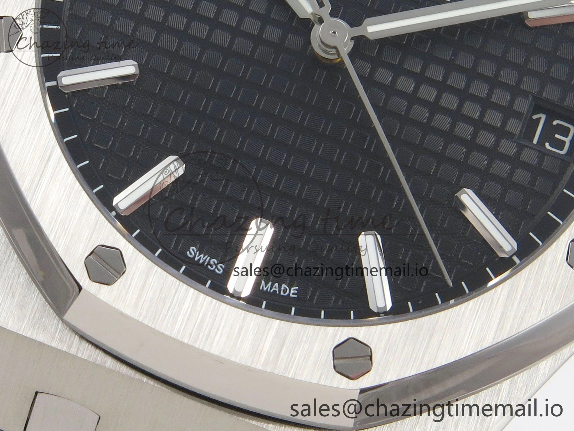 Royal Oak 41mm 15500 SS RSF 1:1 Best Edition Black Dial on SS Bracelet SA4302 Super Clone