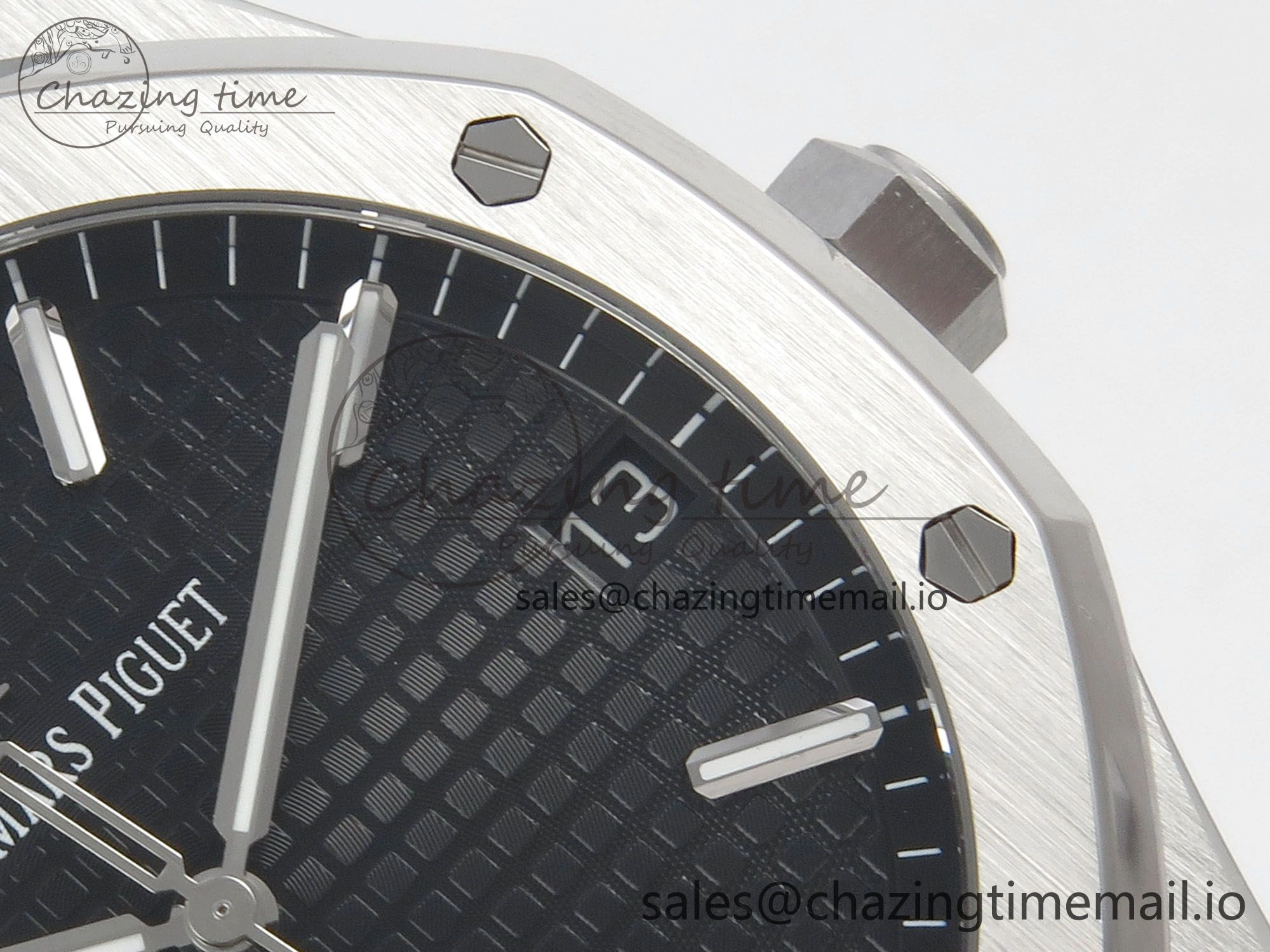 Royal Oak 41mm 15500 SS RSF 1:1 Best Edition Black Dial on SS Bracelet SA4302 Super Clone