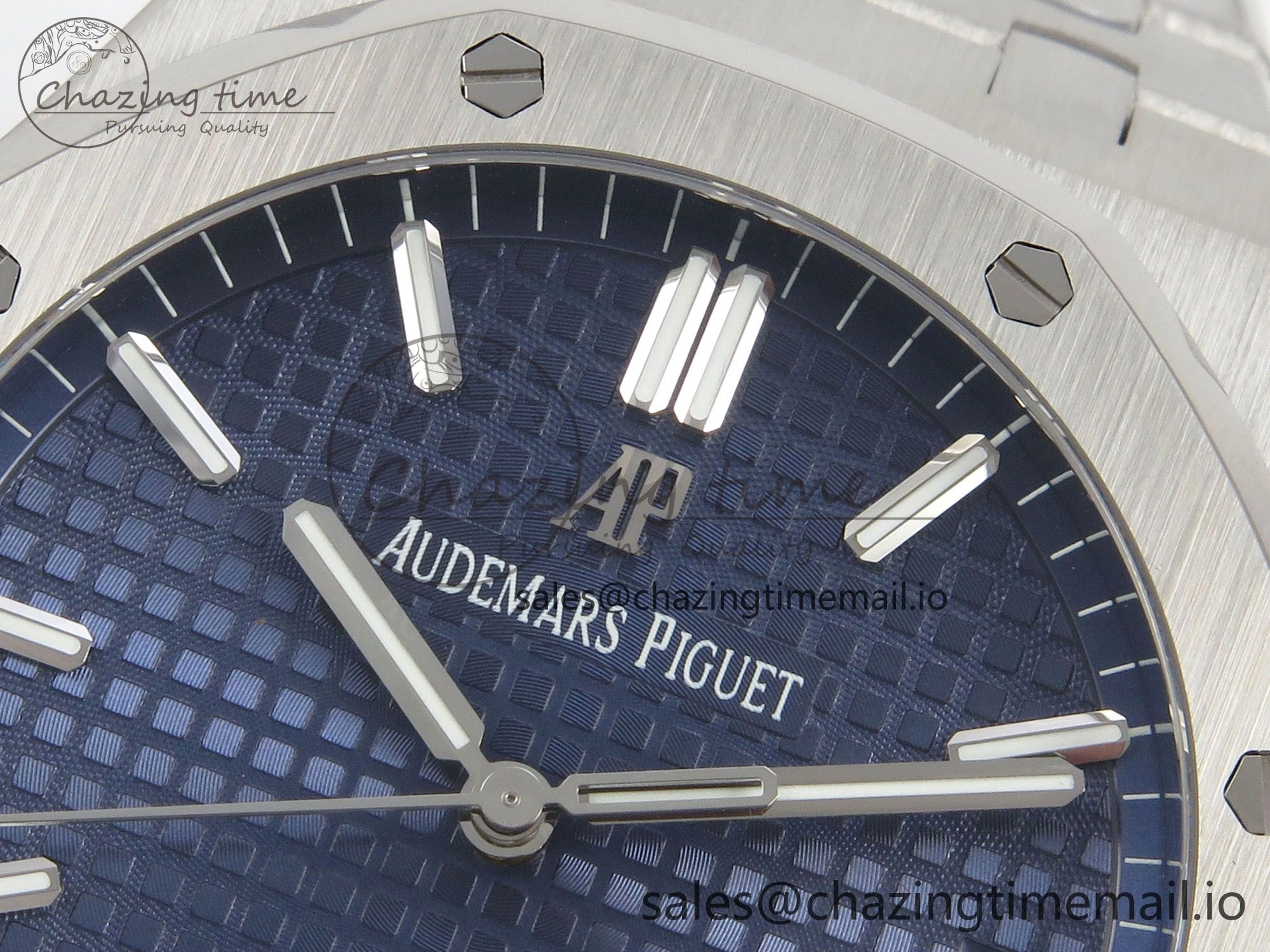 Royal Oak 41mm 15500 SS RSF 1:1 Best Edition Blue Dial on SS Bracelet SA4302 Super Clone