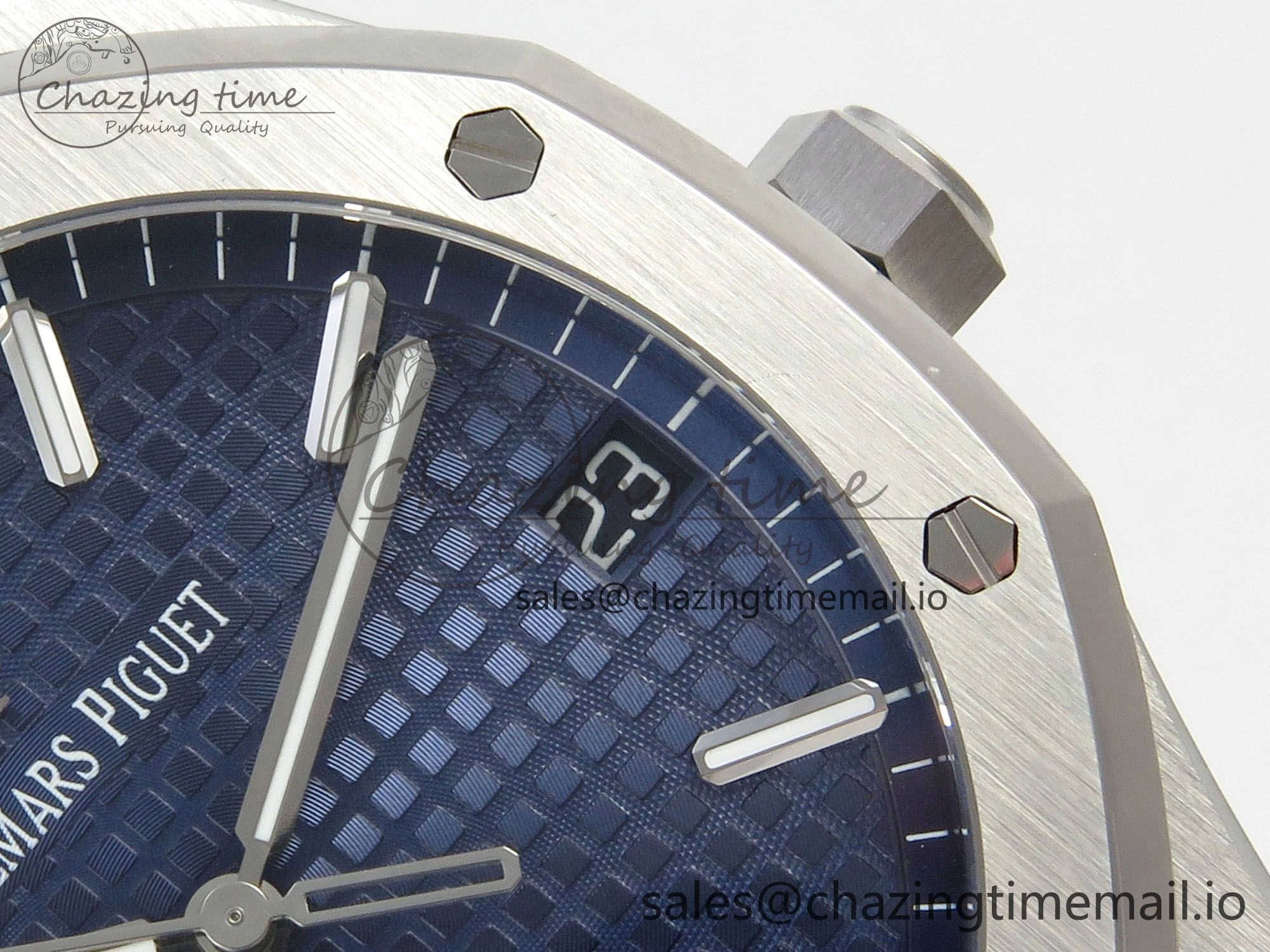 Royal Oak 41mm 15500 SS RSF 1:1 Best Edition Blue Dial on SS Bracelet SA4302 Super Clone