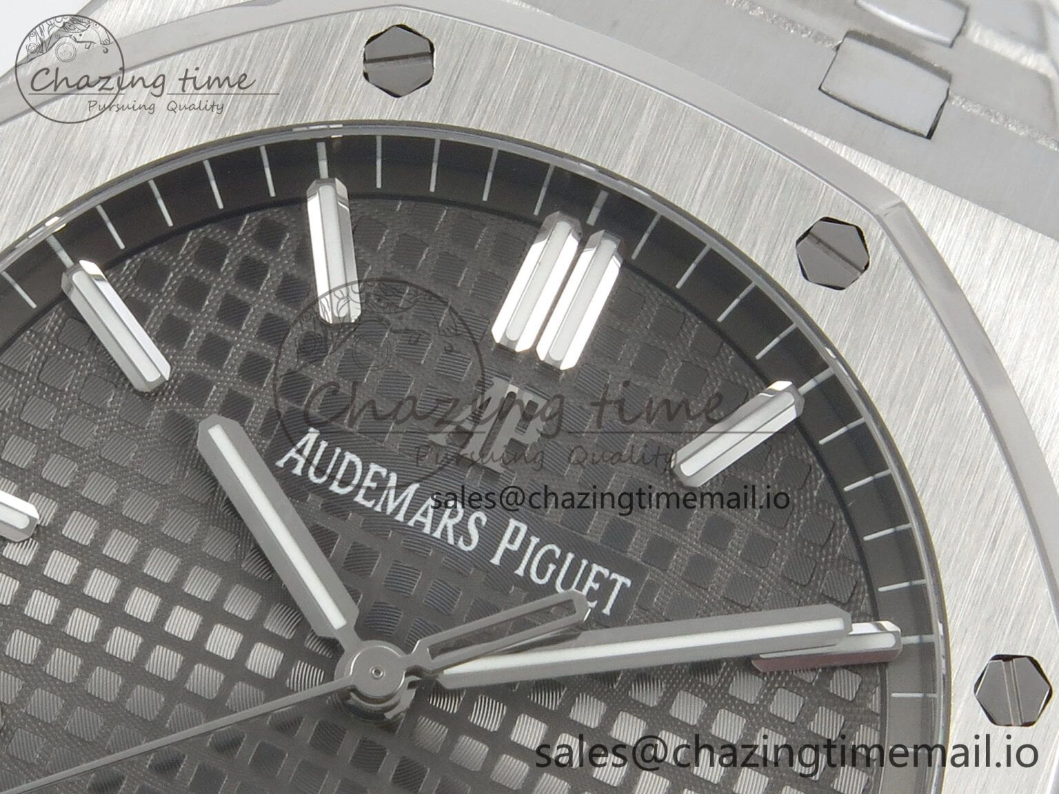 Royal Oak 41mm 15500 SS RSF 1:1 Best Edition Gray Dial on SS Bracelet SA4302 Super Clone