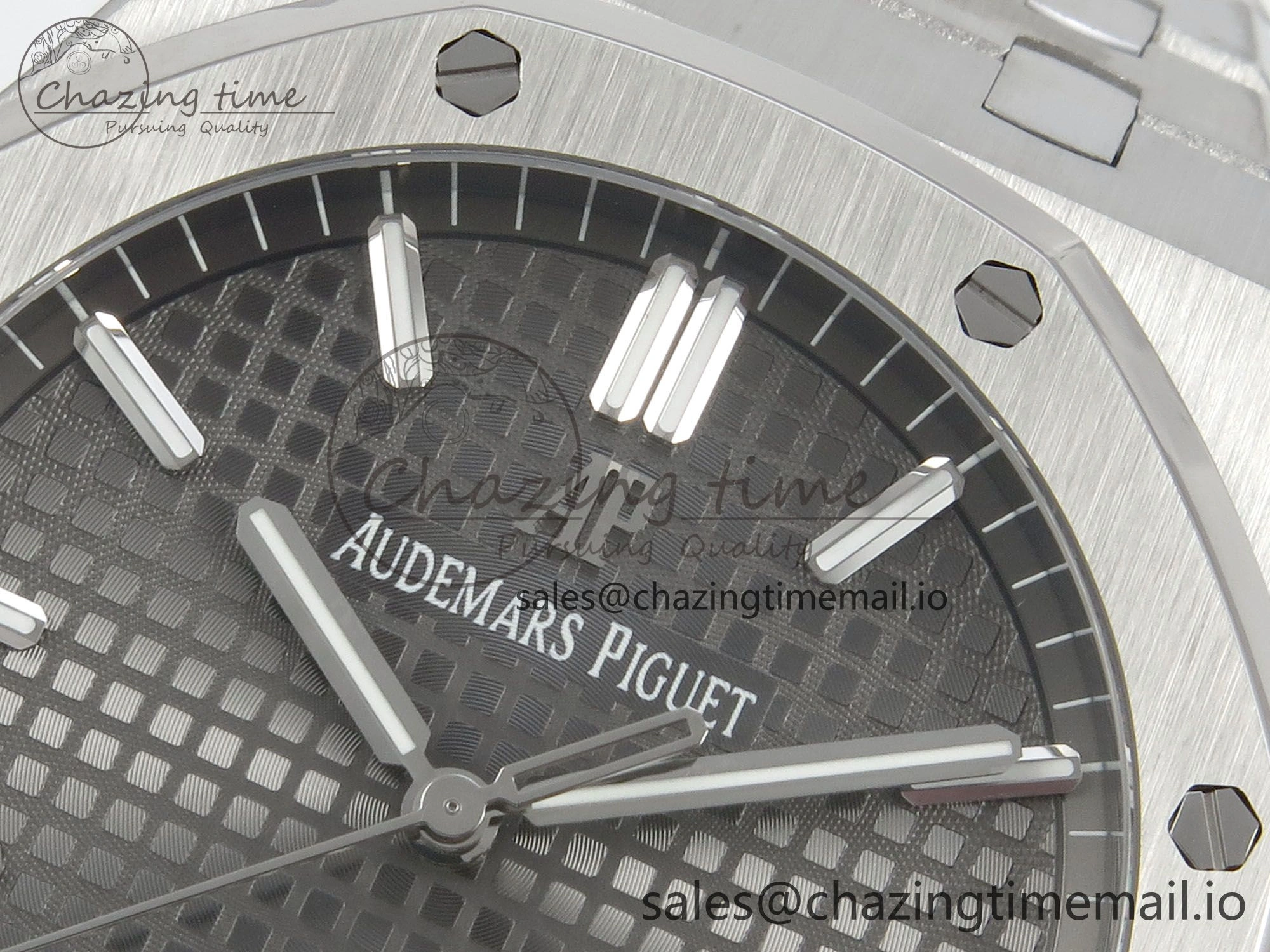 Royal Oak 41mm 15500 SS RSF 1:1 Best Edition Gray Dial on SS Bracelet SA4302 Super Clone
