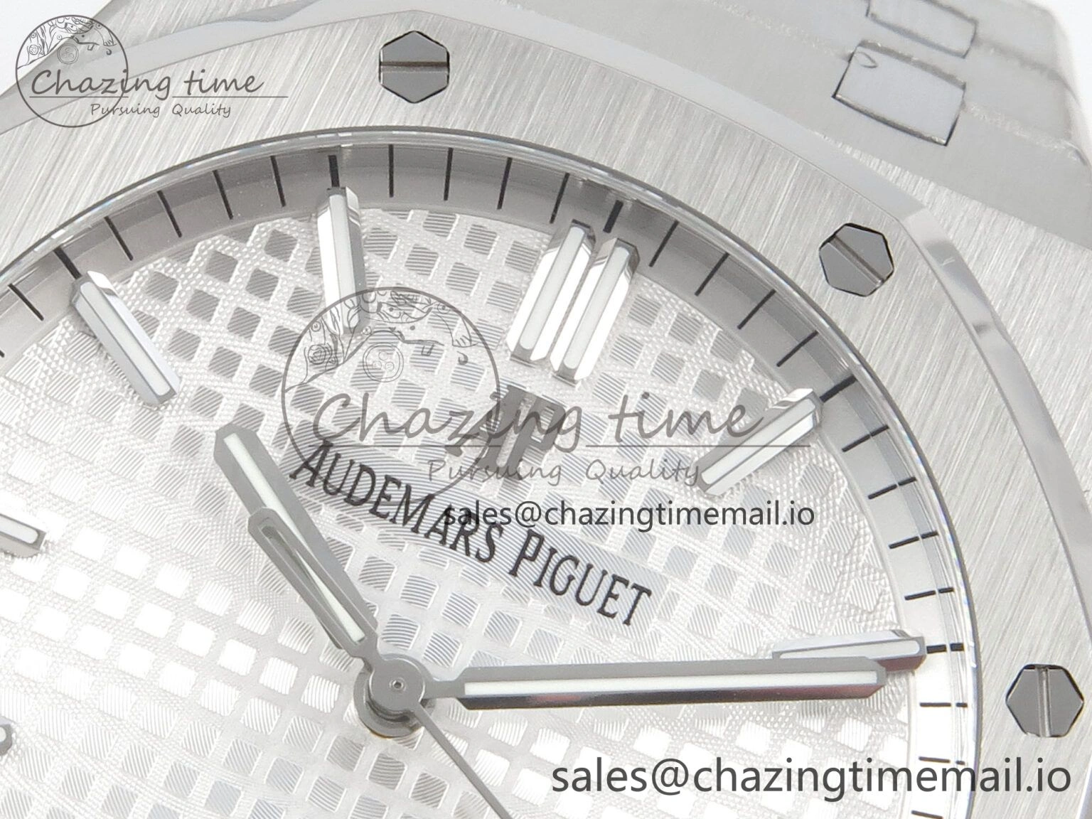Royal Oak 41mm 15500 SS RSF 1:1 Best Edition White Dial on SS Bracelet SA4302 Super Clone