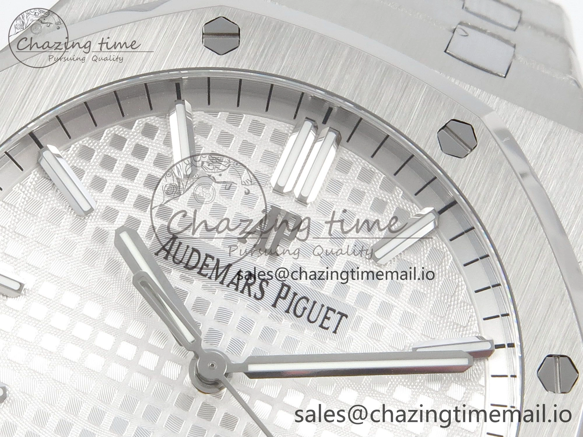 Royal Oak 41mm 15500 SS RSF 1:1 Best Edition White Dial on SS Bracelet SA4302 Super Clone
