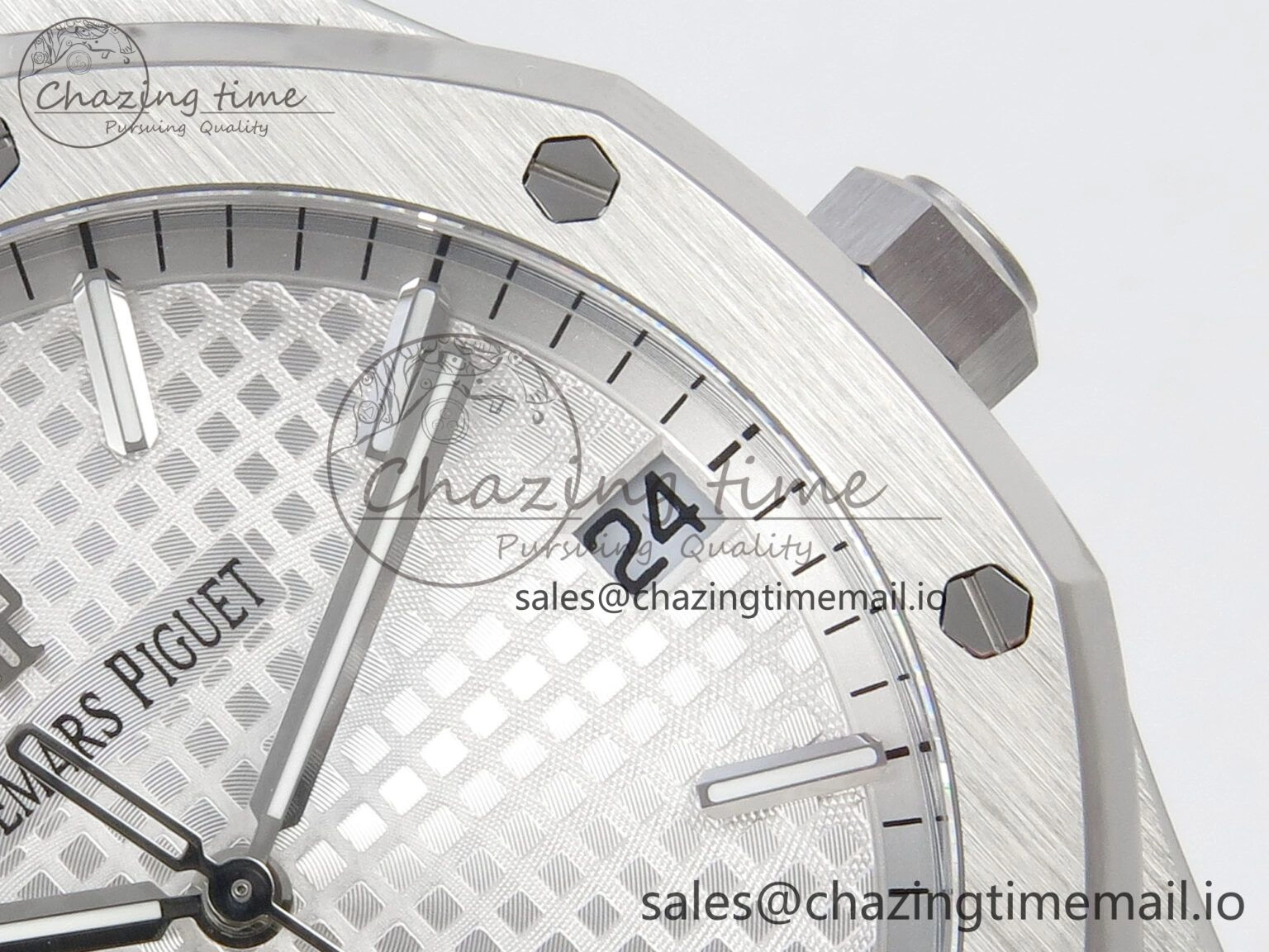 Royal Oak 41mm 15500 SS RSF 1:1 Best Edition White Dial on SS Bracelet SA4302 Super Clone