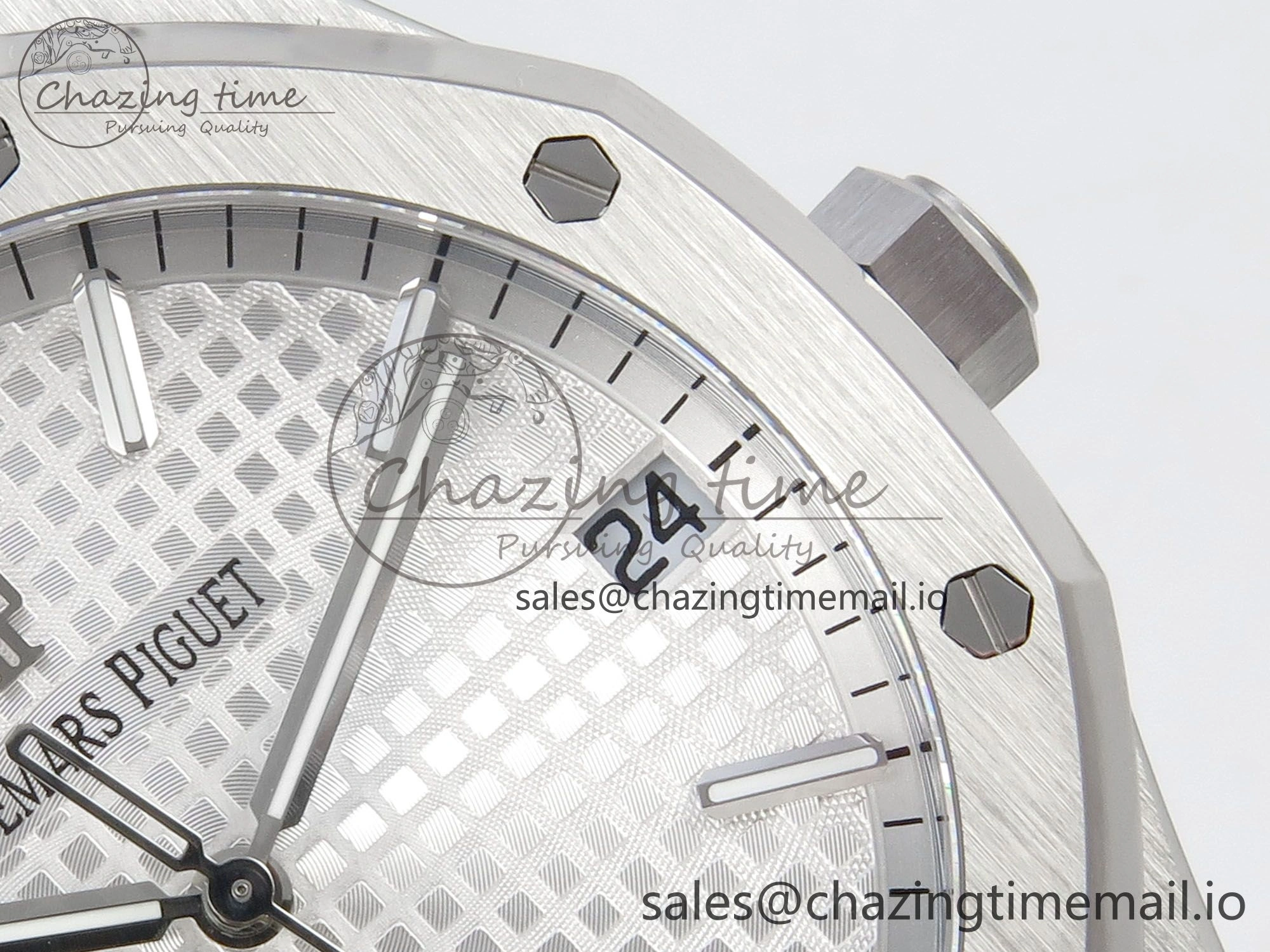 Royal Oak 41mm 15500 SS RSF 1:1 Best Edition White Dial on SS Bracelet SA4302 Super Clone