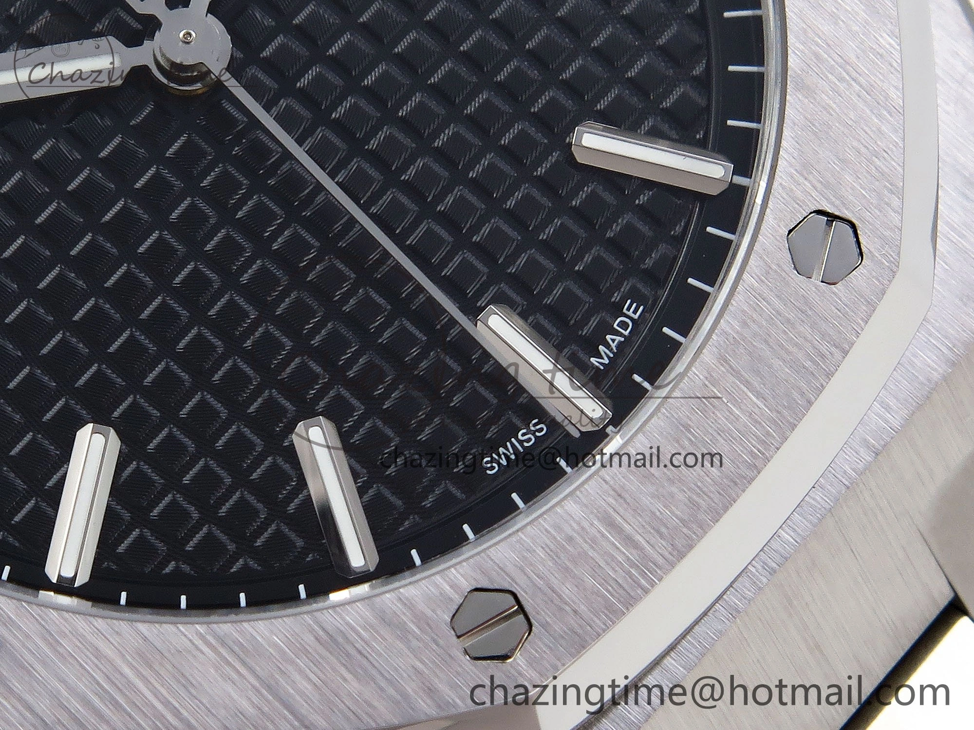 Royal Oak 41mm 15500 SS SF 1:1 Best Edition Black Dial on SS Bracelet SA4302 Super Clone