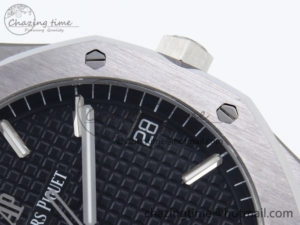 Royal Oak 41mm 15500 SS SF 1:1 Best Edition Black Dial on SS Bracelet SA4302 Super Clone