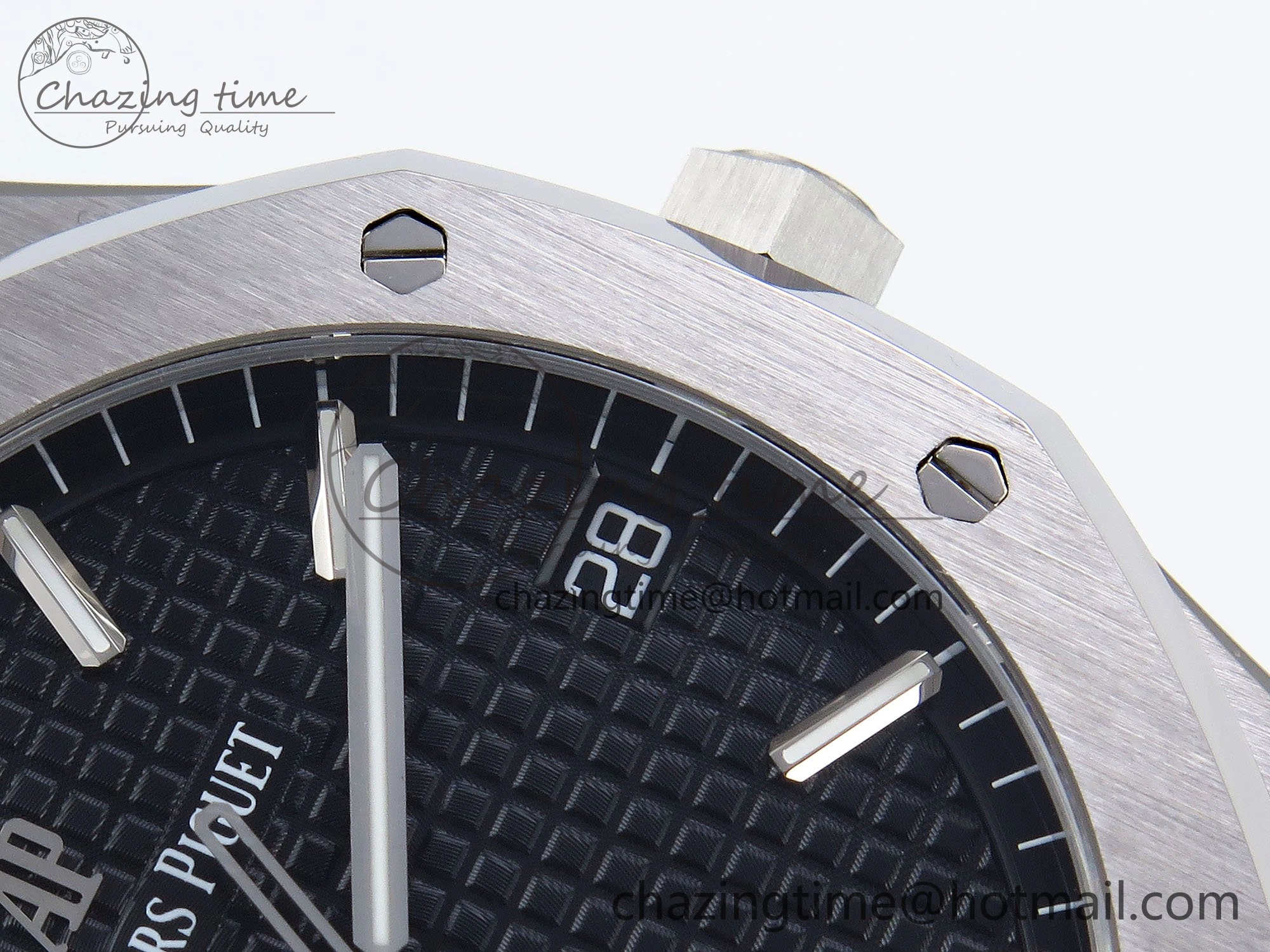 Royal Oak 41mm 15500 SS SF 1:1 Best Edition Black Dial on SS Bracelet SA4302 Super Clone