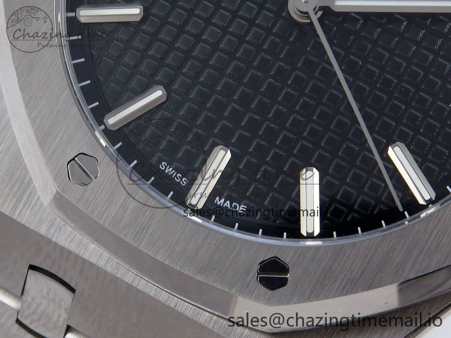 Royal Oak 41mm 15500 SS TKF 1:1 Best Edition Black Dial on SS Bracelet SA4302 Super Clone