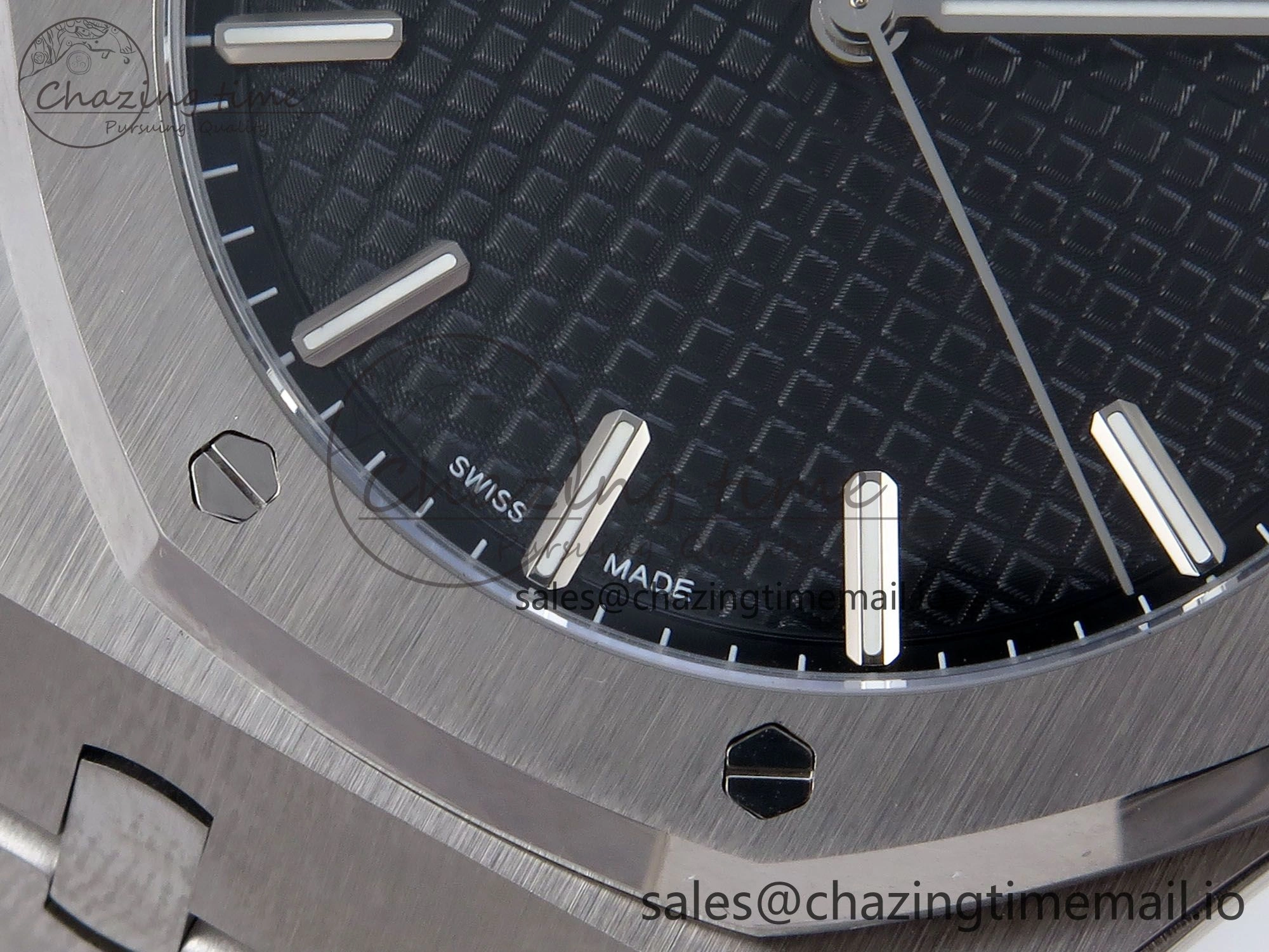 Royal Oak 41mm 15500 SS TKF 1:1 Best Edition Black Dial on SS Bracelet SA4302 Super Clone