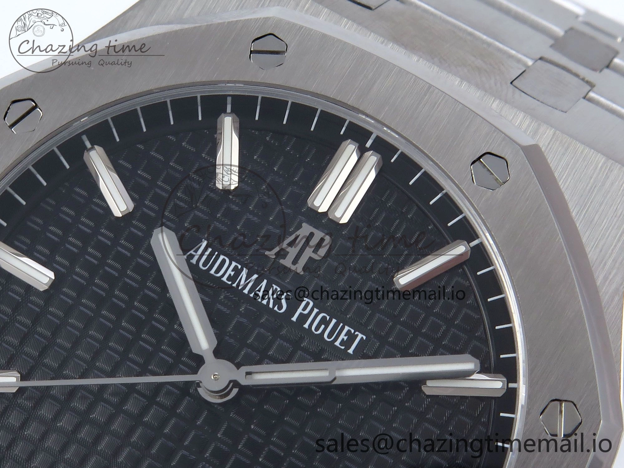 Royal Oak 41mm 15500 SS TKF 1:1 Best Edition Black Dial on SS Bracelet SA4302 Super Clone