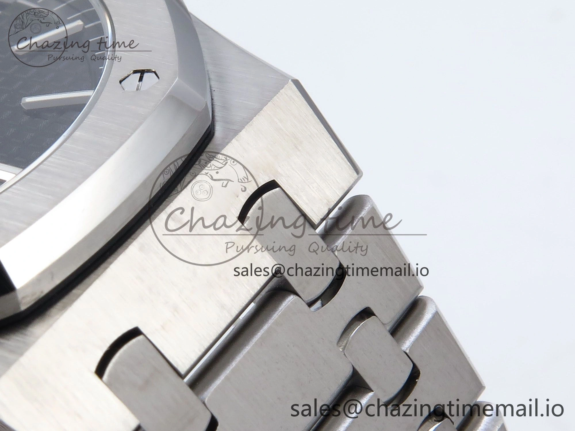 Royal Oak 41mm 15500 SS TKF 1:1 Best Edition Black Dial on SS Bracelet SA4302 Super Clone