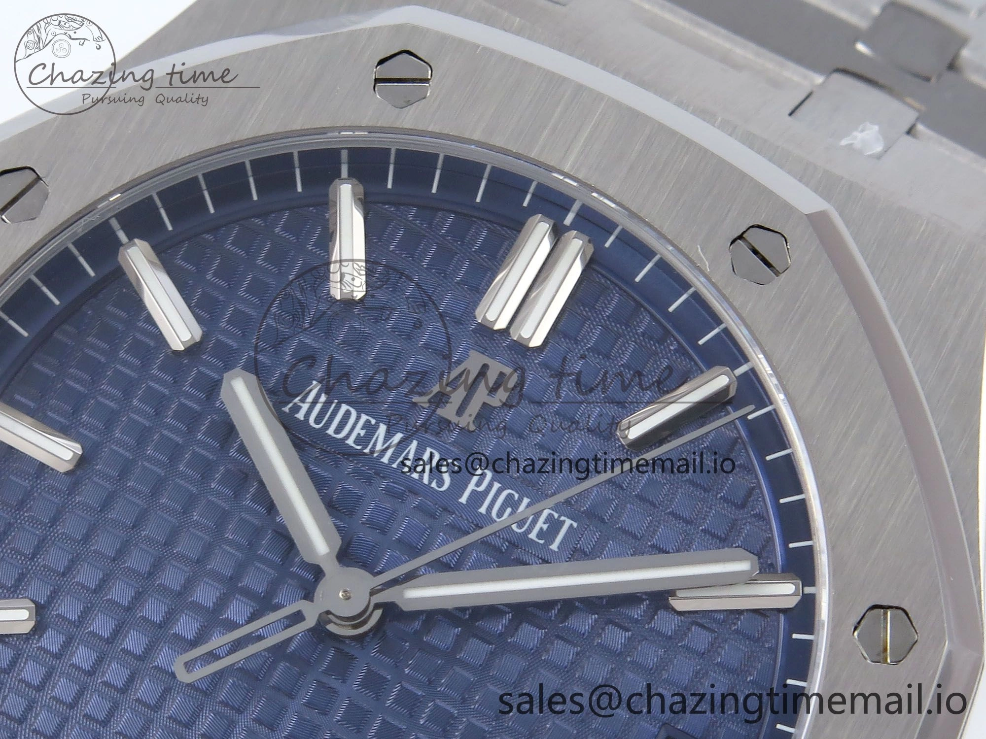 Royal Oak 41mm 15500 SS TKF 1:1 Best Edition Blue Dial on SS Bracelet SA4302 Super Clone