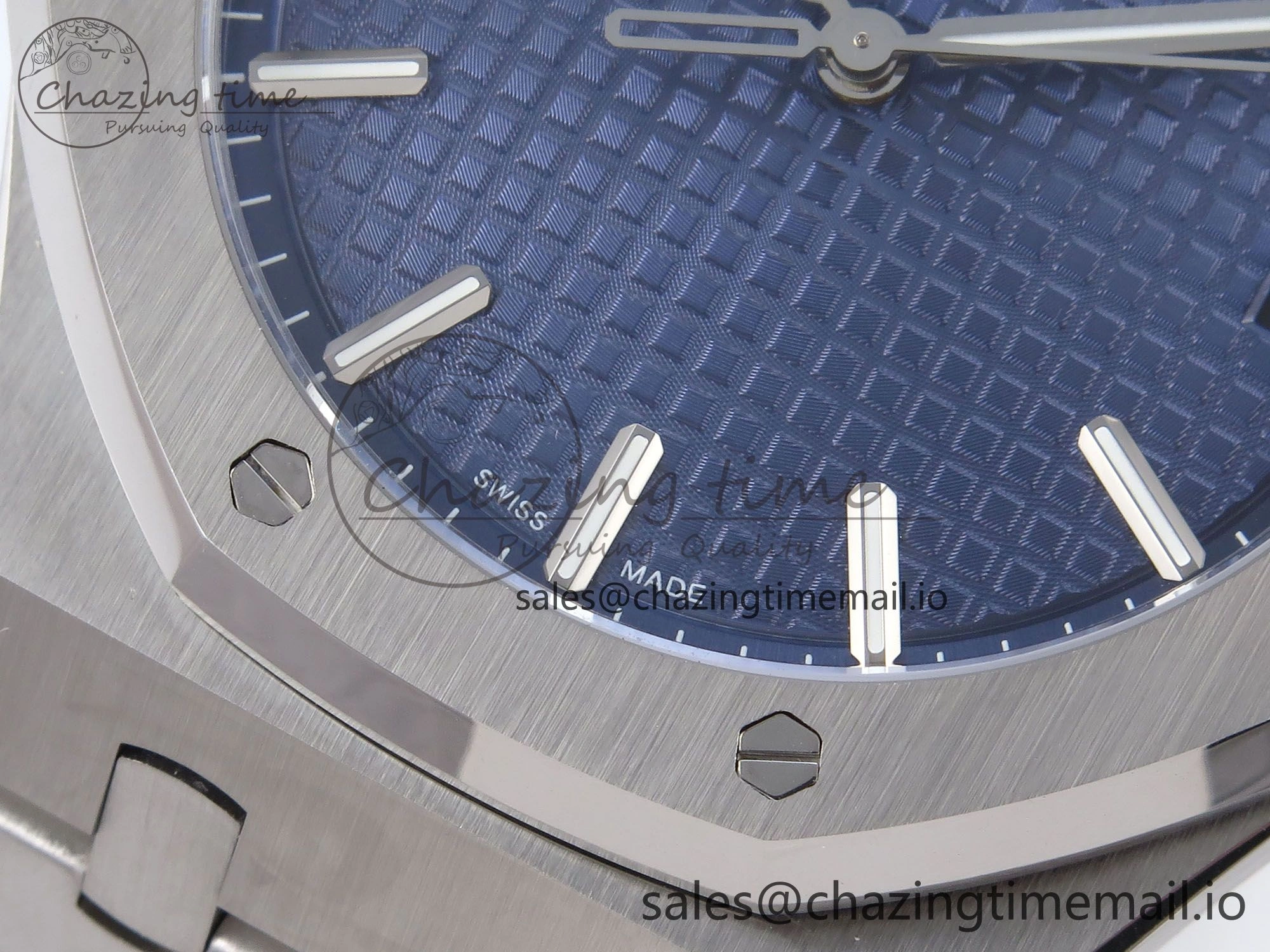 Royal Oak 41mm 15500 SS TKF 1:1 Best Edition Blue Dial on SS Bracelet SA4302 Super Clone