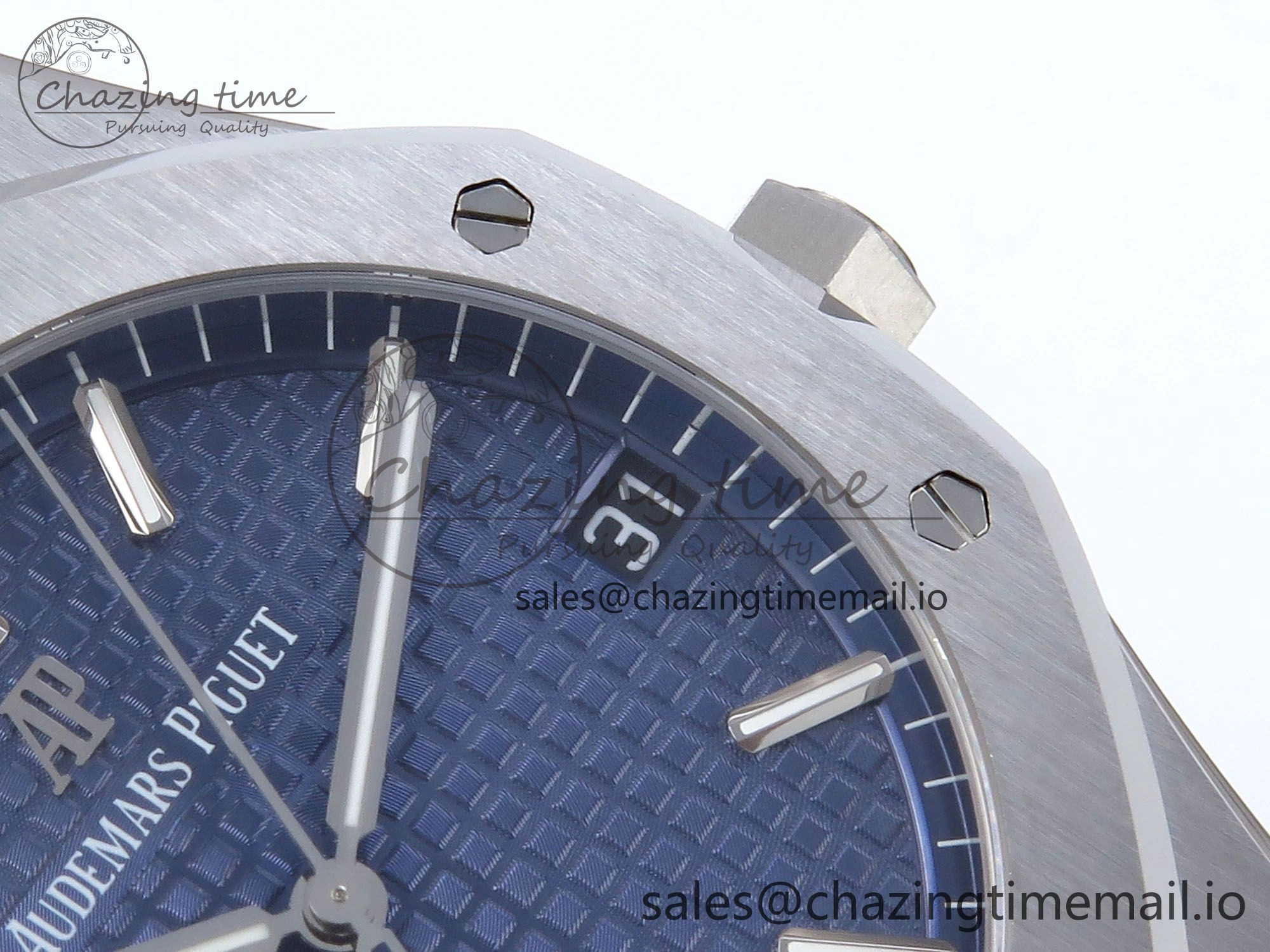 Royal Oak 41mm 15500 SS TKF 1:1 Best Edition Blue Dial on SS Bracelet SA4302 Super Clone