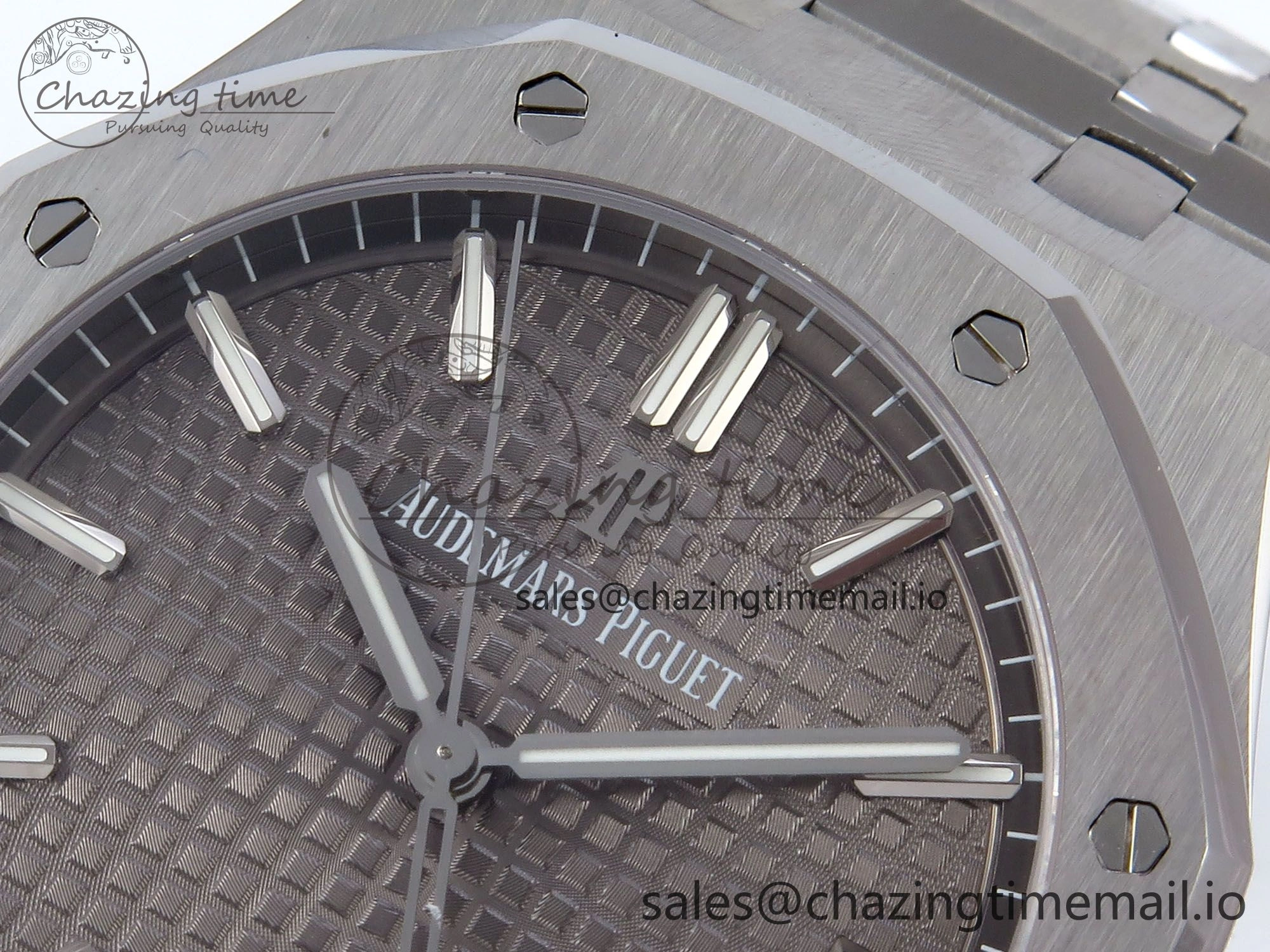 Royal Oak 41mm 15500 SS TKF 1:1 Best Edition Gray Dial on SS Bracelet SA4302 Super Clone