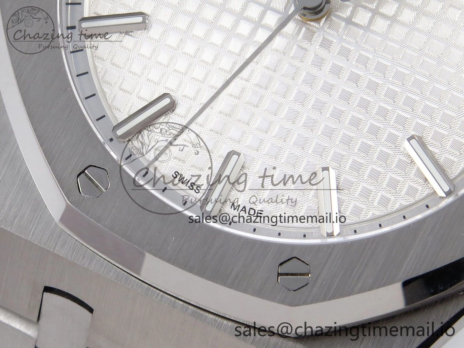 Royal Oak 41mm 15500 SS TKF 1:1 Best Edition White Dial on SS Bracelet SA4302 Super Clone